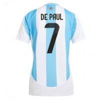 Argentinien Rodrigo De Paul #7 Heimtrikot Frauen Copa America 2024 Kurzarm